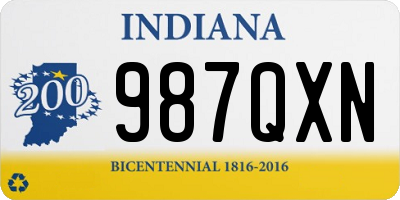 IN license plate 987QXN