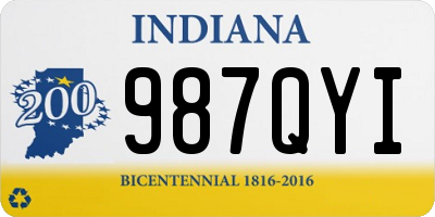 IN license plate 987QYI