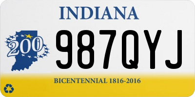 IN license plate 987QYJ