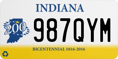 IN license plate 987QYM