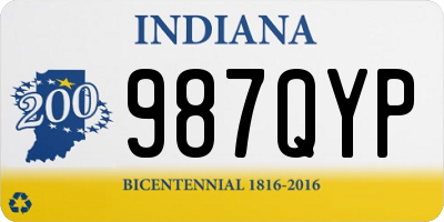 IN license plate 987QYP