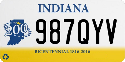 IN license plate 987QYV