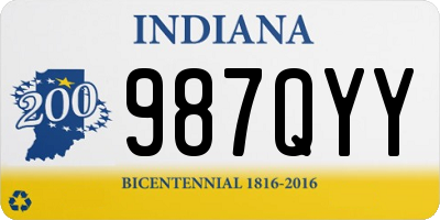 IN license plate 987QYY