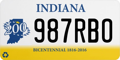 IN license plate 987RBO