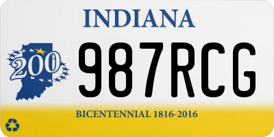 IN license plate 987RCG