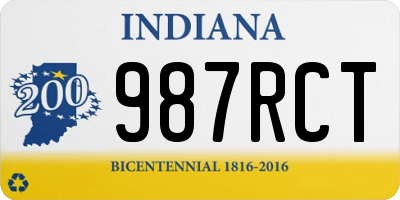 IN license plate 987RCT