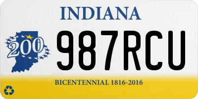 IN license plate 987RCU