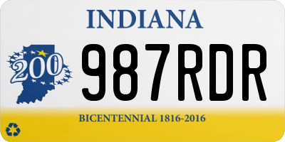 IN license plate 987RDR