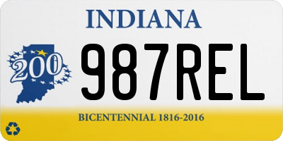 IN license plate 987REL