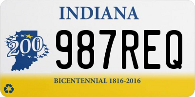 IN license plate 987REQ