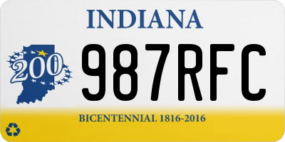 IN license plate 987RFC