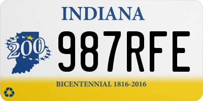 IN license plate 987RFE