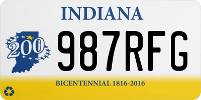 IN license plate 987RFG