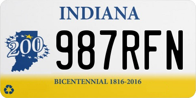 IN license plate 987RFN