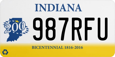 IN license plate 987RFU