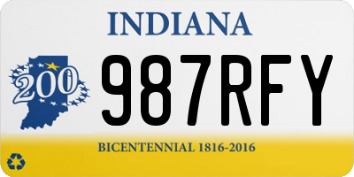 IN license plate 987RFY