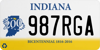 IN license plate 987RGA