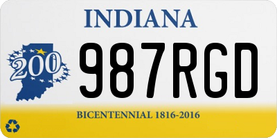 IN license plate 987RGD