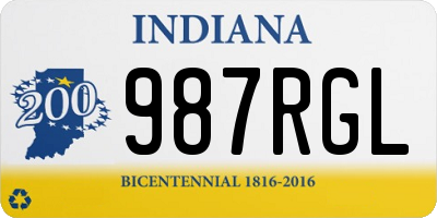 IN license plate 987RGL