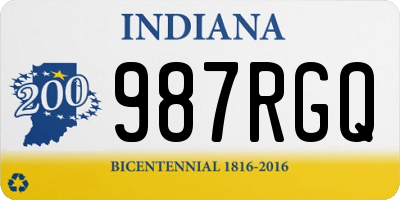 IN license plate 987RGQ