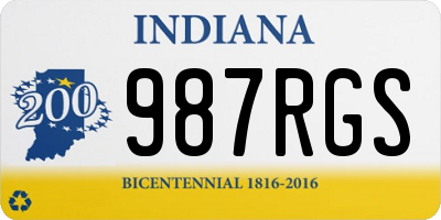 IN license plate 987RGS