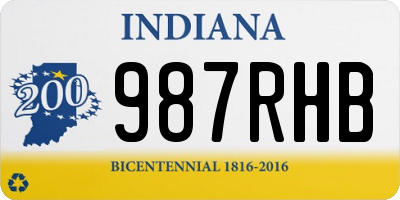 IN license plate 987RHB