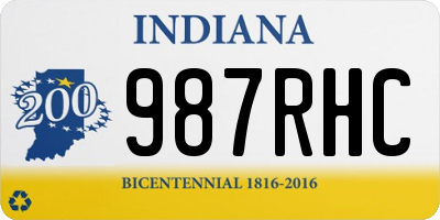 IN license plate 987RHC