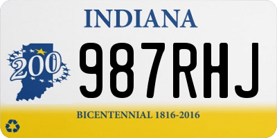 IN license plate 987RHJ