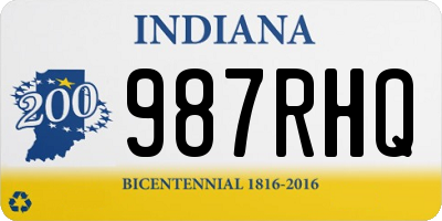 IN license plate 987RHQ