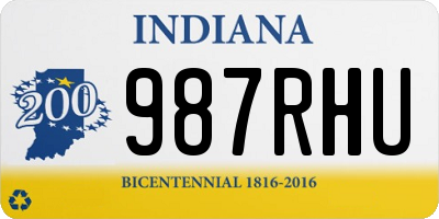 IN license plate 987RHU