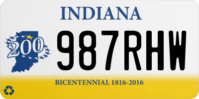 IN license plate 987RHW