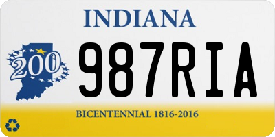 IN license plate 987RIA