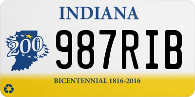 IN license plate 987RIB