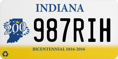 IN license plate 987RIH