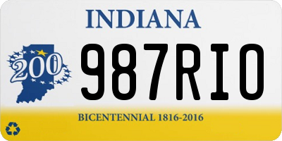 IN license plate 987RIO