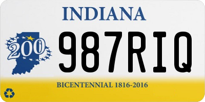 IN license plate 987RIQ