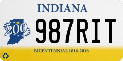 IN license plate 987RIT