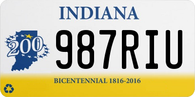 IN license plate 987RIU