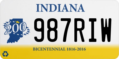 IN license plate 987RIW