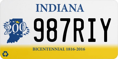 IN license plate 987RIY
