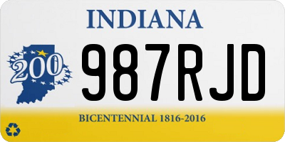 IN license plate 987RJD