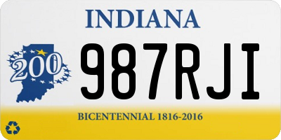 IN license plate 987RJI