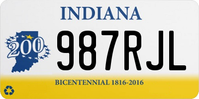 IN license plate 987RJL