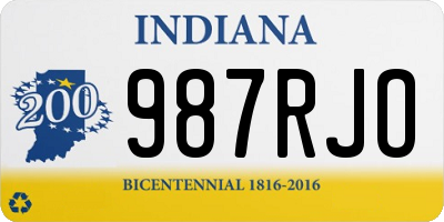 IN license plate 987RJO