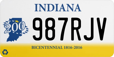 IN license plate 987RJV