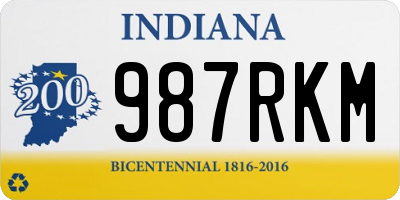 IN license plate 987RKM