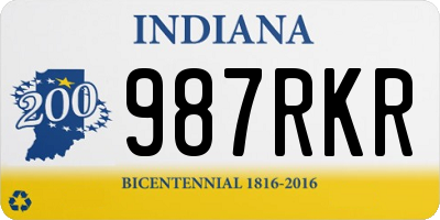 IN license plate 987RKR