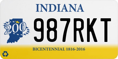 IN license plate 987RKT