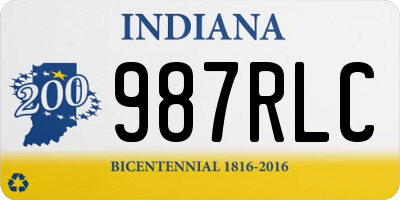 IN license plate 987RLC