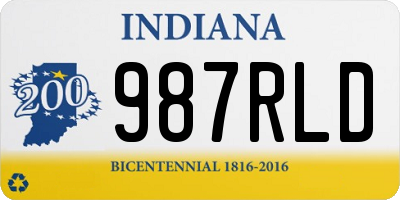 IN license plate 987RLD